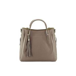 Geanta din piele naturala Ariana 122 Negru 8836 - Maro deschis imagine