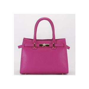 Geanta medie din piele naturala 1727 122 - Fucsia - 20x27x13 imagine
