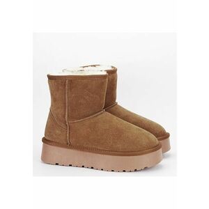 Cizme scurte camel din piele naturala B-W5825 110 11354 - Maro camel imagine