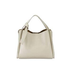Geanta medie din piele naturala 8905 128 - Bej - 20x26x15 imagine