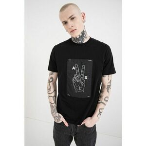 Tricou regular fit cu model grafic - Alb/Negru imagine