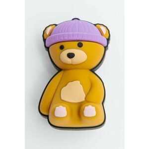 Talisman pentru saboti Jibbitz Squishy Teddy Bear - Portocaliu persan/Lila imagine