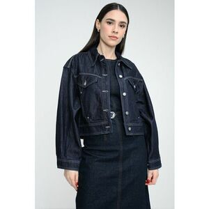 Jacheta din amestec de lyocell si denim - Bleumarin imagine