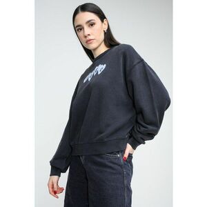 Bluza de trening cu croiala lejera si imprimeu logo - Negru stins imagine
