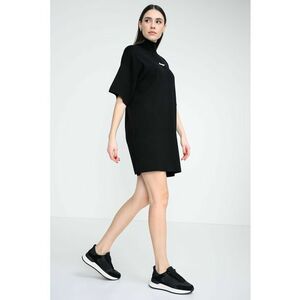Rochie-tricou cu croiala lejera - Negru imagine