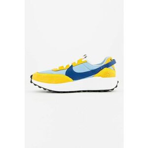 Pantofi sport cu insertii din piele intoarsa Waffle Debut - Galben/Albastru imagine