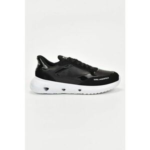 Pantofi sport din piele cu garnituri din piele intoarsa si piele ecologica - Alb/Negru imagine