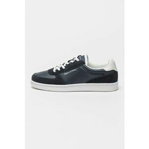 Pantofi sport de piele cu insertii de piele intoarsa - Bleumarin imagine