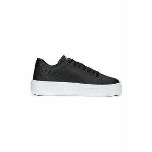 Pantofi sport de piele cu garnituri de piele ecologica Smash V3 - Alb/Auriu/Negru imagine