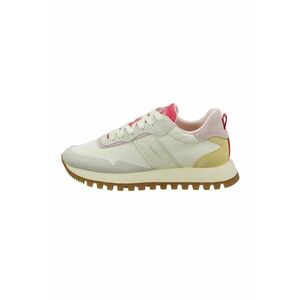 Pantofi sport de piele intoarsa Caffay - Alb murdar/Roz imagine