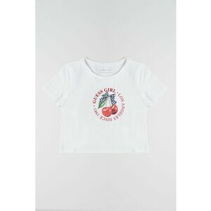 Tricou crop cu imprimeu logo - Rosu/Alb/Verde imagine