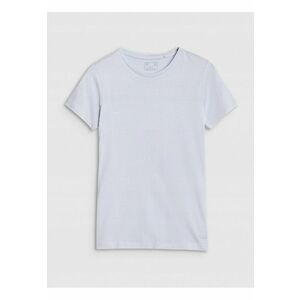 Tricou Slim Albastru - Bumbac-Modal - pentru femei - stil sportiv - maneca scurta - imagine