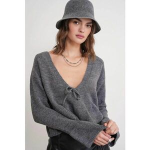 Pulover dama - Tricot - Gri inchis - One Size imagine