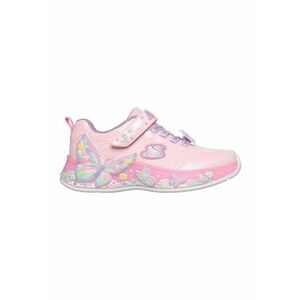 Pantofi sport cu velcro Buttterfly Bliss - Roz pastel/Albastru azur/Argintiu imagine