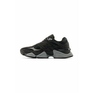Pantofi sport 9060 cu insertii din piele intoarsa si plasa - Gri antracit imagine