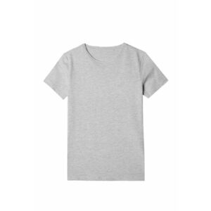 Tricou dama Slim - Gri - Bumbac cu Elastan - Casual si Sport imagine