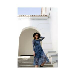Rochie de dama - Model elegant \ Poliester - Albastru - Negru - Negru/Albastru imagine