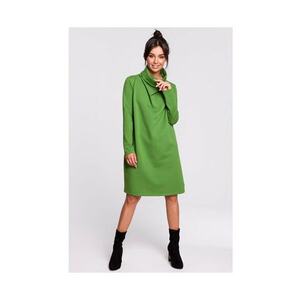 Rochie cu guler inalt - Verde imagine
