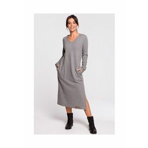 Rochie - Bumbac / Poliester - Alb - Gri imagine