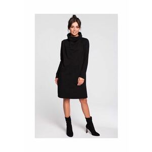 Rochie cu guler inalt - Negru imagine