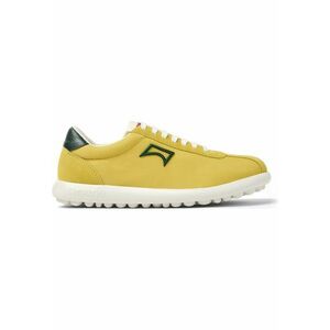 Pantofi sport cu insertii din piele intoarsa Pleotas - Galben inchis imagine