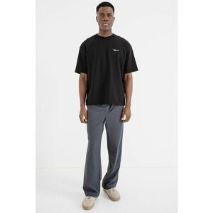 Tricou lejer de bumbac - Alb/Negru imagine