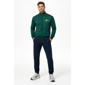 Trening barbati LA2039 - set bluza cu fermoar si pantaloni - regular fit - Verde imagine