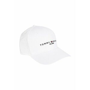 Tommy Jeans - Sapca ajustabila de bumbac organic Established - Alb/Negru imagine
