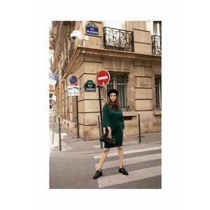 Rochie cu snur - Bumbac - Verde - Verde imagine