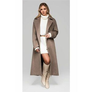 Palton lung elegant OW-COLC-0106 - Bej imagine