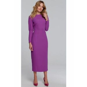 Rochie midi cu mansete inalte - Lavanda imagine