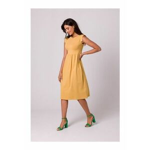 Rochie midi din bumbac - - Galben imagine