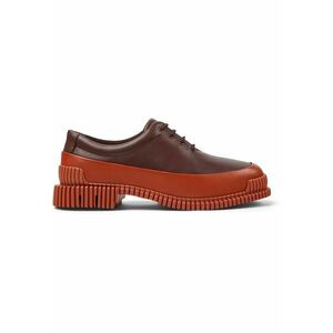 Pantofi din piele cu talpa masiva Pix - Rosu imagine