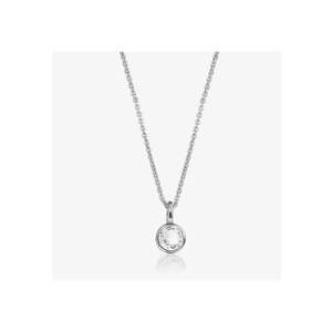Colier din argint Birthstone April - Topaz Alb imagine