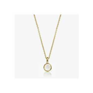 Colier din argint Birthstone Golden June - Piatra Lunii imagine