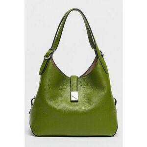 Geanta din piele cu bareta de umar Deco - Verde imagine