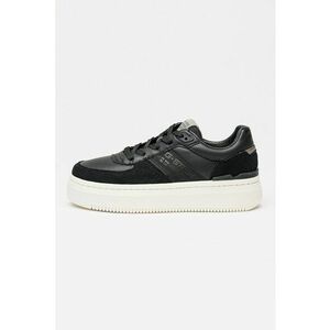 Pantofi sport low-cut cu segemente de piele intoarsa Eve - Negru imagine