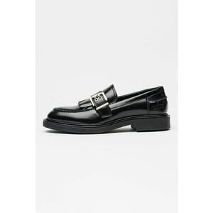 Pantofi loafer de piele lacuita cu catarama Vacum - Negru imagine