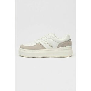 Pantofi sport low-cut cu segemente de piele intoarsa Eve - Alb/Grej imagine