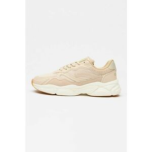 Pantofi sport cu piele intoarsa si aspect masiv Belle - Bej roscat/Crem imagine