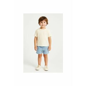 Tricou uni cu decolteu la baza gatului - Maro camel imagine