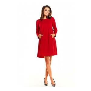 Rochie A661 - Poliester/Elastan - Rosu - imagine