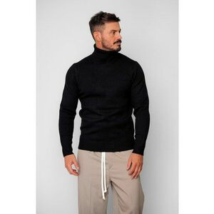 Pulover cu guler inalt Black 19837 - Negru imagine