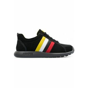 Pantofi sport din piele intoarsa cu garnituri contrastante Twins - Negru imagine