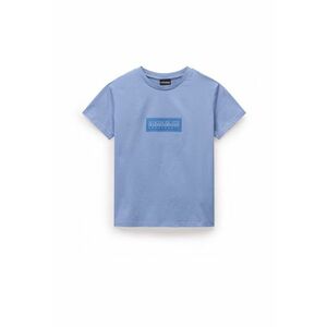 Tricou cu decolteu la baza gatului - Albastru prafuit imagine