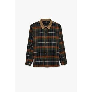 Camasa regular fit in carouri - Verde/Maro/Bleumarin imagine