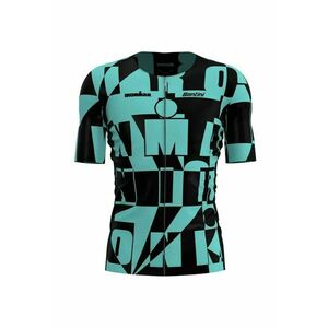Tricou triatlon barbati Enigma X Ironman - Negru/Turcoaz imagine