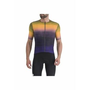 Tricou ciclism barbati Flow Supergiara - Galben/Mov imagine