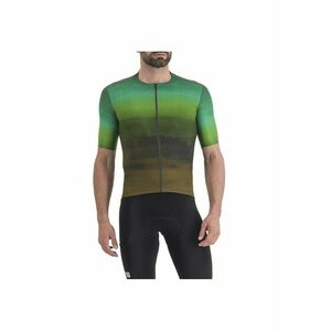 Tricou ciclism barbati Flow Supergiara - Verde/Maro imagine