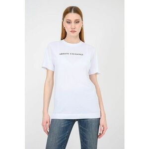 Tricou regular fit cu decolteu la bazza gatului - Alb/Negru imagine